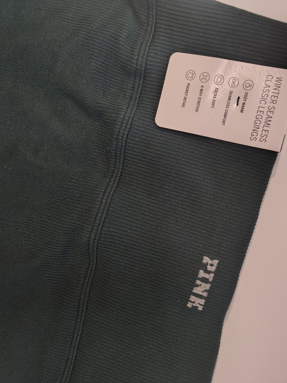 PINK Victoria's Secret Dark Teal Seamless Leggings